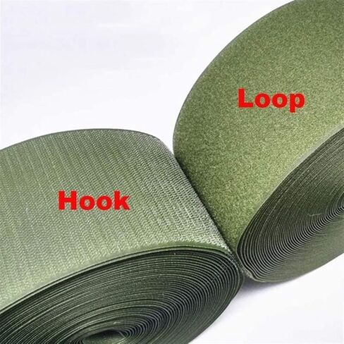 Hook and Loop Strip Tape,Strong,Sew-On Hook Loop Fastener Tape Tape Nylon Strips Fabric Assembly & Junction Applications for Home and Office Army Green in Kuwait