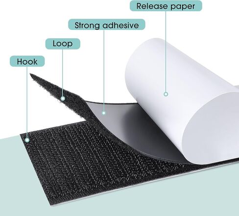 20 Sets, 2x4 inch, Hook and Loop Strips with Adhesive, Picture Hanging Strips, Hanging Strips Heavy Duty, White, MST001 in Saudi Arabia