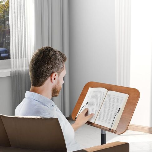 Adjustable Book Stand - Ergonomic Design for Music Scores Recipe Tablet Laptop Comfortable Reading - Secure Stability in Saudi Arabia