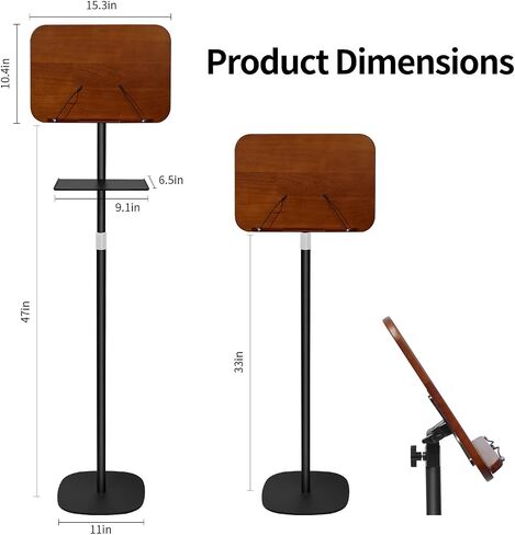 Adjustable Book Stand - Ergonomic Design for Music Scores Recipe Tablet Laptop Comfortable Reading - Secure Stability in Saudi Arabia
