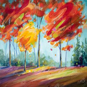 DIAMOND ART CLUB Fall Fling Diamond Painting Kit, Fun DIY Crafts for Adults, Round Diamond Art Canvas for Beginners, 9" x 9" (22.8cm x 22.8cm)