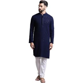 Sojanya (Since 1958, Men's Pure Cotton Sequence Kurta & Pyjama Set