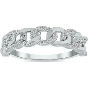 1/3 CTW Chain Style Lab Grown Diamond Band Available in 10K White Gold And 10K Yellow Gold (F-G Color, VS1- VS2 Clarity)