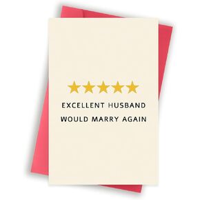 Romantic Birthday Card for Husband Boyfriend, Funny Birthday Cards Gifts for Wife Girlfriend, Sweet Love Card for Women Men, You're My Favorite Everything!