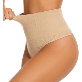 Tummy Control Thong Shapewear for Women Body Shaper Panty Seamless Mid Waisted Thongs Underwear Panties