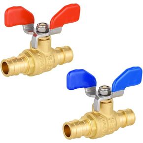 (Pack of 10) EFIELD Pex-A Expansion1/2 Inch X 1/2 Inch Brass Ball Valve With Butterfly Levels For Hot and Cold Water, Potable Water, ASTM F1960, cUPC Certified