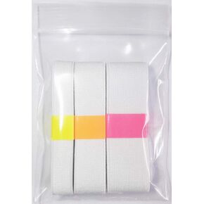 3 Yards 1/2" 3/4" 1" Assorted Mixed Size White Flat Elastic Band Sewing Clothing Accessories Nylon Webbing Garment Trousers Costumes Craft DIY (White)
