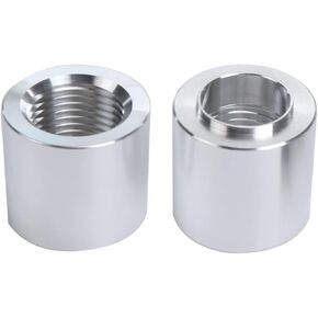 Aluminum Female 1/2 NPT Weld On Bung, 1/2" Weldable Fuel Tank Fitting, Pack of 2, Natural