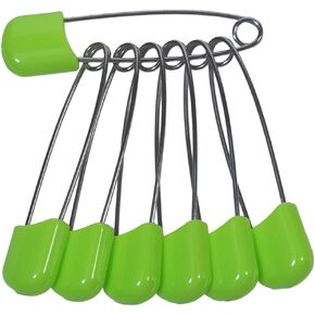 2 Inch Long 50 Pcs Plastic Head Safety Pin for Blankets, Skirts, Kilts, Knitted Fabric,Crafts (Orange)