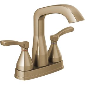 Delta Faucet Stryke Matte Black Bathroom Faucet, Centerset Bathroom Faucet, Diamond Seal Technology, Metal Drain Assembly, Matte Black 25776-BLMPU-DST