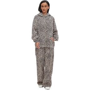 Oversized Leopard Print Hoodie Cheetah Print Streetwear 2000s Pullover Sweatshirt Hooded Y2k Graphic Hoodies