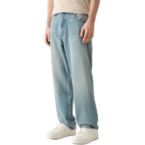 Men Y2k Skater Jeans Vintage Low Rise Baggy Straight Leg Jeans Casual Stretch Loose Fit Denim Pants Streetwear