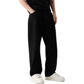 Men Y2k Skater Jeans Vintage Low Rise Baggy Straight Leg Jeans Casual Stretch Loose Fit Denim Pants Streetwear