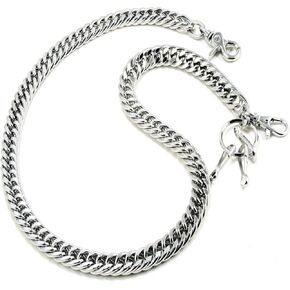 سلسلة مفاتيح Doublek Heavy Biker Trucker Key Jean Wallet Chain (17 بوصة) فضية CS1120