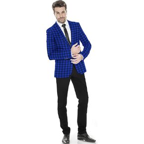 Men's Plaid Blazer 2 Button Lightweight Regular Fit Checked Plaid Suit Sport Coat Jacket Casual Daily Dress Jacket Sport Coat