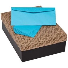 Limited Papers (TM) Envelopes, #10 Commercial Flap, Vellum Finish, 24lb / 60 Text (89 GSM), 4-1/8" x 9-1/2" (Blue, 500)
