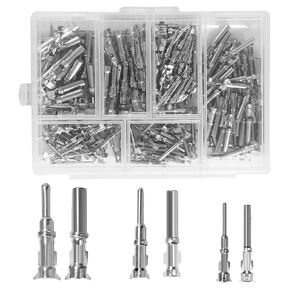 200PCS Pin Connectors for Deutsch Connector Kit - Premium Solid Contacts for Reliable Connections| Size 12 16 20 DTP DT DTM Connector Kit| Durable and Easy to Install for Automotive and DIY Projects