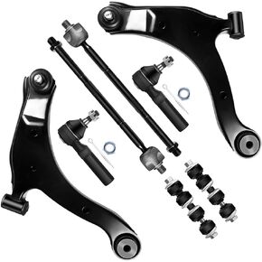 8pc Set Front Suspension Kit Lower Control Arm w/Ball Joint Inner Outer Tie Rod End Sway Bar Link Replacement 2001-2005 for Dodge Neon,2001-2010 for Chrysler PT Cruiser