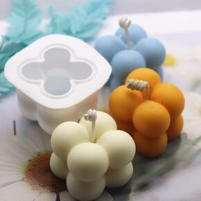 DIY 3D Candle Mold Handmade Aromatherapy Soy Wax Candle Silicone Mold Plaster Candles Mould UV Epoxy Resin Soap Molds (15 Cavity)