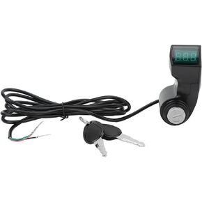 Electric Scooter Ignition, 3 Pin Plug One Button Start Lock Switch with 2 Keys for M4
