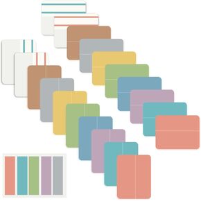 500 Pieces Tabs 2 Inch Sticky Index Tabs, Writable and Repositionable File Tabs Flags Colored Page Markers Labels for Reading Notes, Books and Classify Files, 21 Sets 10 Colors (Index Tabs)