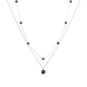 Black Onyx Crystal Beaded 14K Gold Plated Necklace Handmade Layered Necklace Jewelry Sets For Women with Paperclip and Cable Station Chains Hypoallergenic Classy Elegant