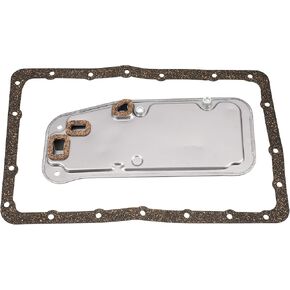 X AUTOHAUX 35330-60030 Car Transmission Filter Oil Pan Gasket Set for Toyota Land Cruiser 1998-2002 for Toyota Sequoia 2001-2004 Iron Titanium Tone