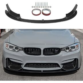 Front Bumper Lip Fit for F82 F83 M4 2015-2020,for 2015-2019 F80 M3 Carbon Fiber Printing Front Bumper Spoiler Splitter ABS Front Splitter Bumper