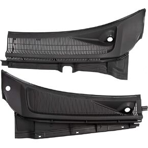 HECASA Windshield Wiper Cowl Panel Grille Set Compatible with 2011-2016 Ford Super Duty F250 F350 F450 F550 Driver and Passenger Side Black