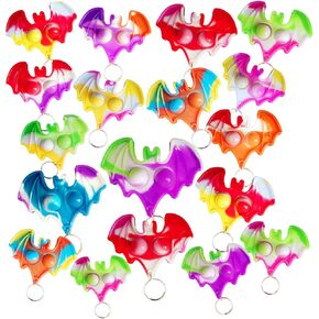 (Halloween. Christmas Party Gift) 24 Packs Bulk Bat Animal Mini Pop Bubble Fidget Toys,Small Birthday Party Favors Supplies and Student Prizes Gift…