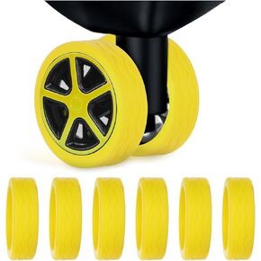 BOXOB 8pcs Luggage Wheel Covers, Silicone Luggage Spinner Wheel Covers Colorful Suitcase Wheel Protector Luggage Wheel Accessories for Most 8 Caster Luggage (royal blue)