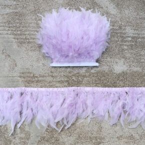 Yellow Turkey Feathers for Crafts Width 4-6 inches Clothing Decoration Craft Feather Fringe Trim Clothing Accessories per Pack of 2 Yards