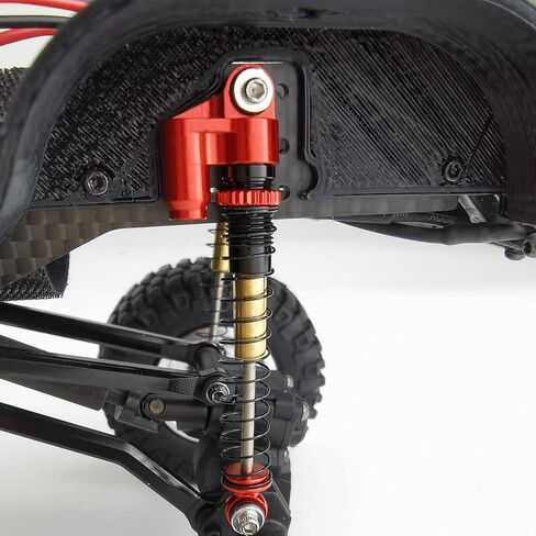 MOHERO Adjustable RC Shocks Absorber Damper Aluminum 48mm for 1/24 RC Crawler Car Axial SCX24 AXI90081 Deadbolt Upgrades (Black) in Saudi Arabia