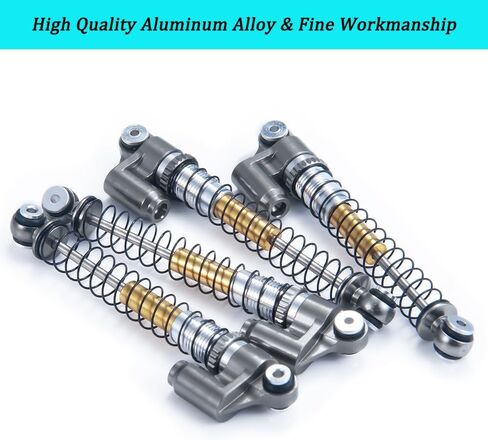 MOHERO Adjustable RC Shocks Absorber Damper Aluminum 48mm for 1/24 RC Crawler Car Axial SCX24 AXI90081 Deadbolt Upgrades (Black) in Saudi Arabia
