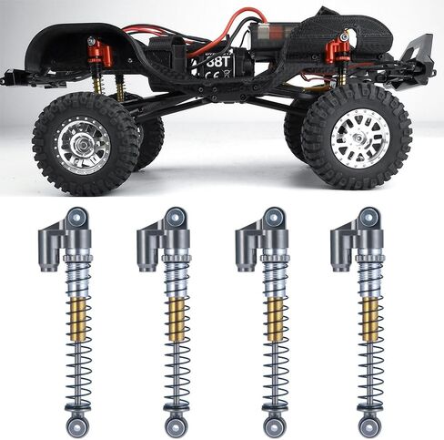 MOHERO Adjustable RC Shocks Absorber Damper Aluminum 48mm for 1/24 RC Crawler Car Axial SCX24 AXI90081 Deadbolt Upgrades (Black) in Saudi Arabia