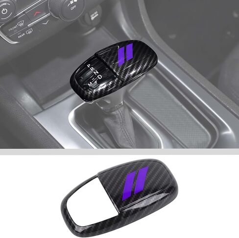 JWWY Gear Shift Shifter Knobs Cover Trim for 2015-2024+ Dodge Challenger Charger 2018-2023 Durango Interior Accessories Red Carbon Fiber in Kuwait