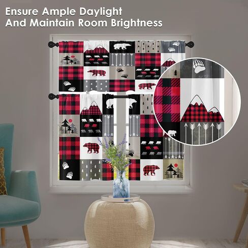 Christmas Winter Kitchen Curtains Happy New Year Snowflakes Blue Window Curtains Valance and Tier Set 36 Inch Rod Pocket Short Tier Curtain for Room Kitchen Decor in Saudi Arabia