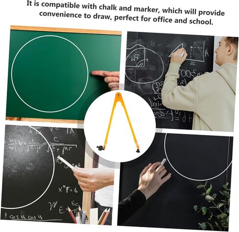 SEWACC 1pc Compass Teaching Tool Math Large Compass Whiteboard Drawing Compass Mathset Compass for Geometry Compass Geometry Tool Woodworking Chalkboard Compass Study Compass Rack Plastic in Kuwait