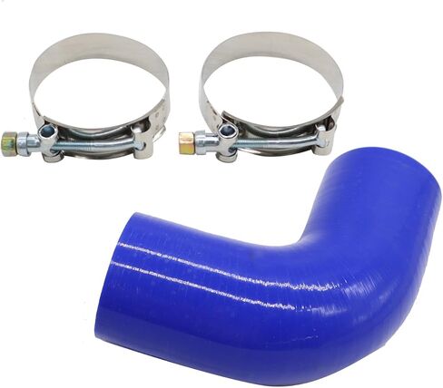 F04-6006 خرطوم الكوع 90 درجة من مطاط السيليكون مع مشابك متوافقة مع شاحنات Paccar/Kenworth/Peterbilt الثقيلة F046006 in Kuwait