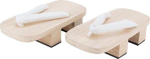 Men's Japanese Double Toothed Wooden Clogs Versatile Summer White woodwooden Slippers COS Elevated Thick Sole Shoes Clogs in Saudi Arabia