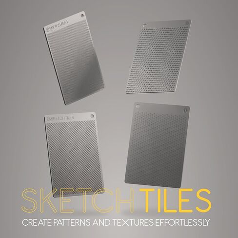 حزمة من 4 قطع أساسية من SketchTiles: 4 مكعبات مزدوجة الجوانب لـ 8 أنسجة رسم فريدة بما في ذلك التظليل المتقاطع وشبكة النقاط والمزيد in Kuwait