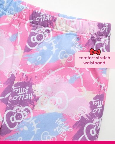 Hello Kitty Girls' Pants Set - 2 Piece Crewneck Sweatshirt and Fleece Pants - Matching Outfit for Girls (2T-12), Size 6X, Aurora Pink in Kuwait
