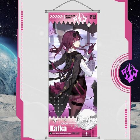 هونكاي: ملصق ستار ريل للديكور الداخلي (27.5 بوصة × 10 بوصة)، معلق على الحائط بطباعة فنية عالية الدقة على القماش هونكاي: ملصقات شخصية ستار ريل لمحبي الألعاب. (روبن) in Kuwait