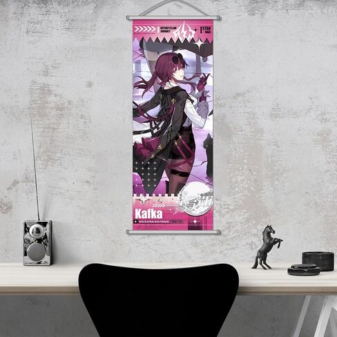 هونكاي: ملصق ستار ريل للديكور الداخلي (27.5 بوصة × 10 بوصة)، معلق على الحائط بطباعة فنية عالية الدقة على القماش هونكاي: ملصقات شخصية ستار ريل لمحبي الألعاب. (روبن) in Kuwait