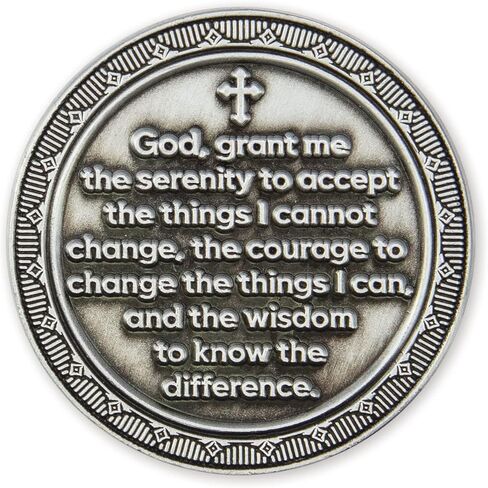 Serenity Prayer Love Expression Coin for Public Servants & Law Enforcement, Keepsake Pocket Token of Prayer & Divine Protection for Men & Women, EDC Coin, Thinking of You Gift of Appreciation in Kuwait