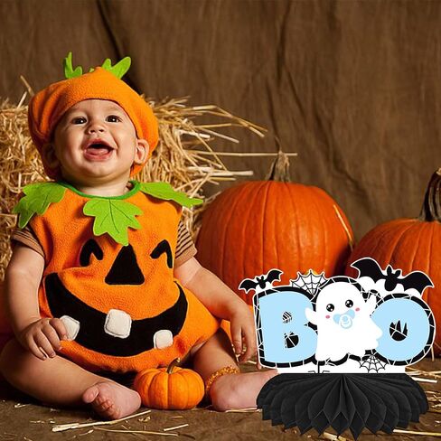 A Baby is Brewing Honeycomb Centerpieces 13Pcs Halloween Baby Shower Table Decorations Halloween A Little Boo is Almost Due Baby Shower Centerpieces Decorations for Pregnancy Party Supplies in Saudi Arabia