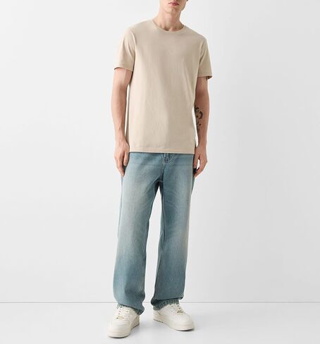 Men Y2k Skater Jeans Vintage Low Rise Baggy Straight Leg Jeans Casual Stretch Loose Fit Denim Pants Streetwear in Saudi Arabia