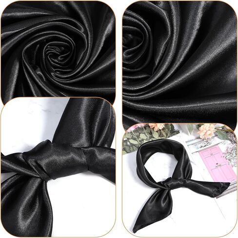 Silk Scarf for Women Chiffon Neck Scarf Square Bandana Silk Scarves Handkerchief Retro Head Handbag Bag Scarf Mime Costume in Saudi Arabia