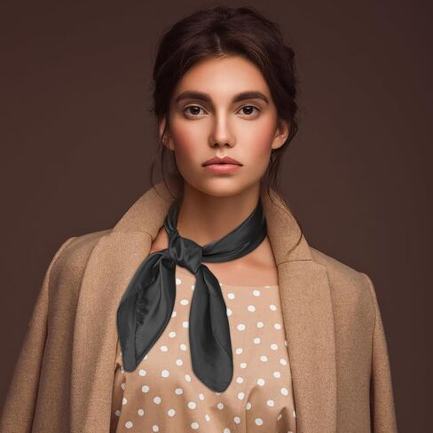 Silk Scarf for Women Chiffon Neck Scarf Square Bandana Silk Scarves Handkerchief Retro Head Handbag Bag Scarf Mime Costume in Saudi Arabia
