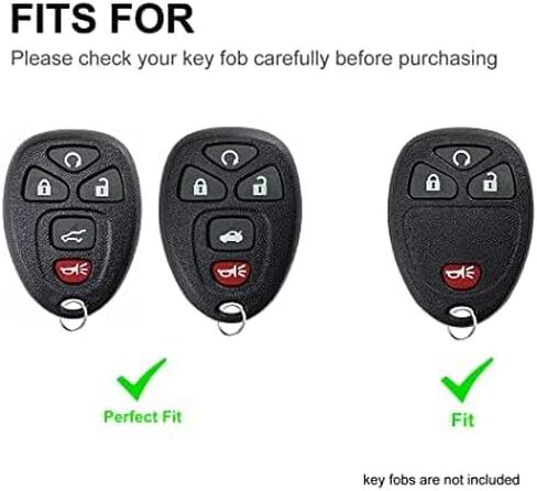 Key Fob Cover Case Shell Keychain for Suburban Tahoe Traverse GMC Acadia Yukon Cadillac Escalade SRX Buick Enclave Pink (for GMC B) in Saudi Arabia